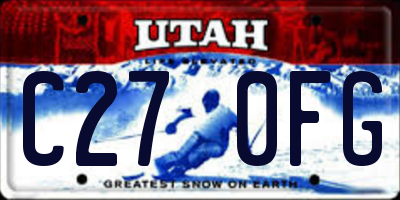 UT license plate C270FG