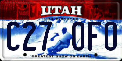 UT license plate C270FO