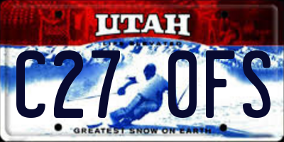 UT license plate C270FS