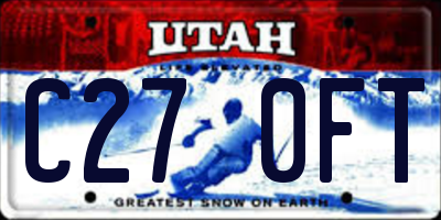 UT license plate C270FT