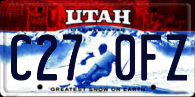 UT license plate C270FZ