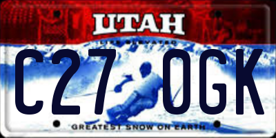 UT license plate C270GK