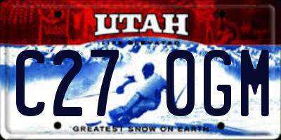 UT license plate C270GM