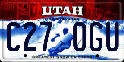 UT license plate C270GU