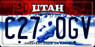 UT license plate C270GV