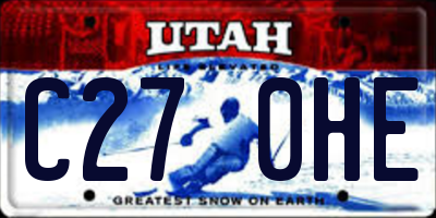 UT license plate C270HE