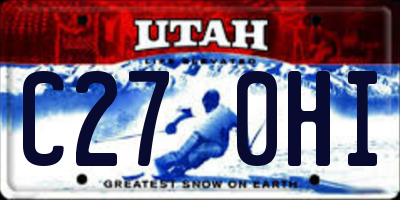 UT license plate C270HI