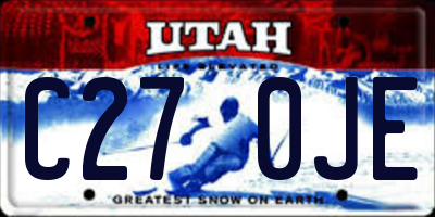 UT license plate C270JE