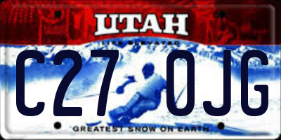 UT license plate C270JG
