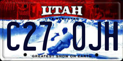 UT license plate C270JH