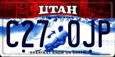 UT license plate C270JP