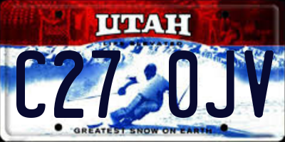 UT license plate C270JV