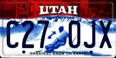 UT license plate C270JX