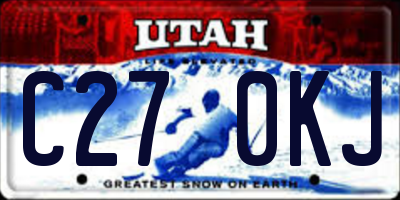 UT license plate C270KJ