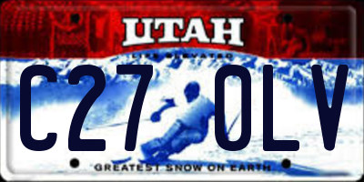 UT license plate C270LV