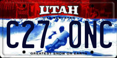 UT license plate C270NC
