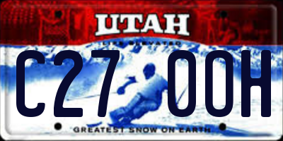UT license plate C270OH
