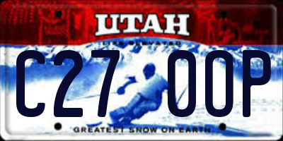 UT license plate C270OP