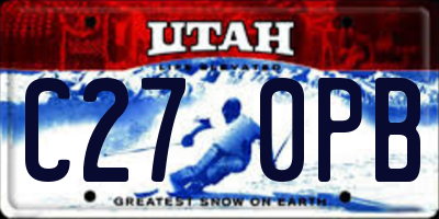 UT license plate C270PB