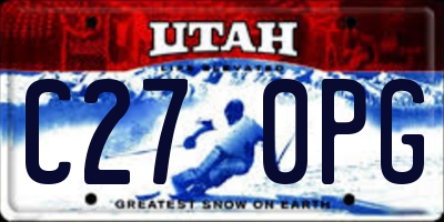 UT license plate C270PG