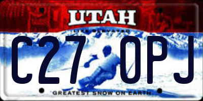 UT license plate C270PJ