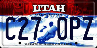 UT license plate C270PZ