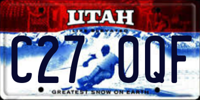 UT license plate C270QF