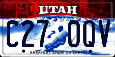 UT license plate C270QV