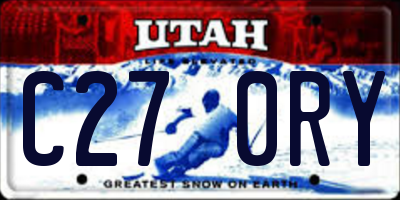 UT license plate C270RY