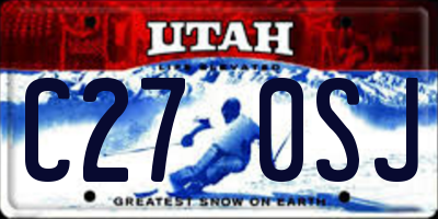 UT license plate C270SJ