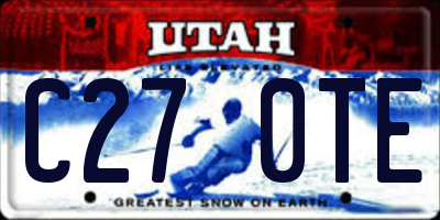 UT license plate C270TE