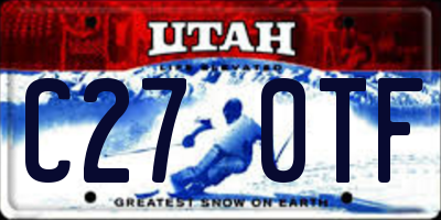 UT license plate C270TF