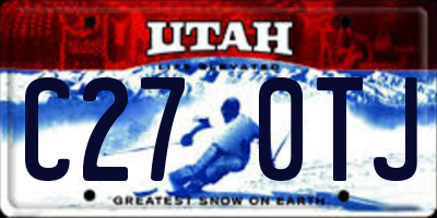 UT license plate C270TJ