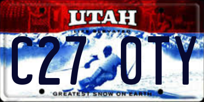 UT license plate C270TY