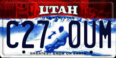 UT license plate C270UM
