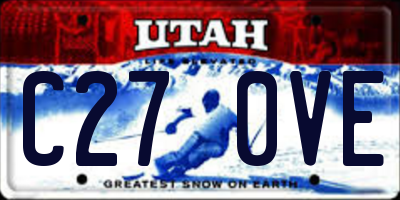 UT license plate C270VE