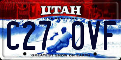 UT license plate C270VF