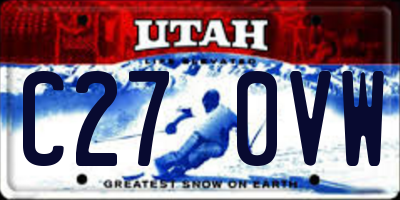 UT license plate C270VW