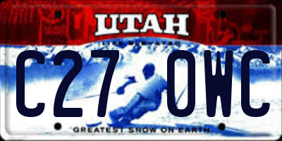 UT license plate C270WC