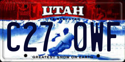 UT license plate C270WF
