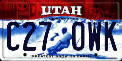 UT license plate C270WK