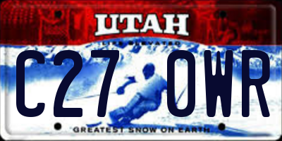 UT license plate C270WR