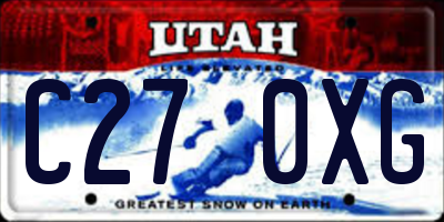 UT license plate C270XG