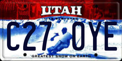 UT license plate C270YE