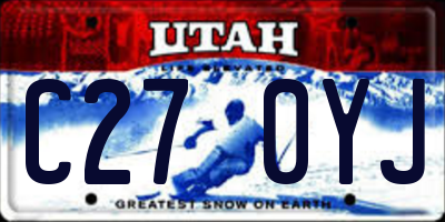 UT license plate C270YJ