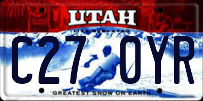 UT license plate C270YR