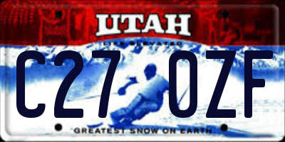 UT license plate C270ZF