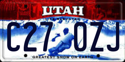 UT license plate C270ZJ