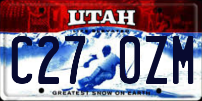 UT license plate C270ZM