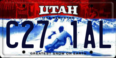 UT license plate C271AL